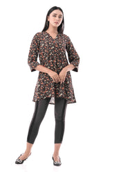 Women's Casual Tops (Black Printed)